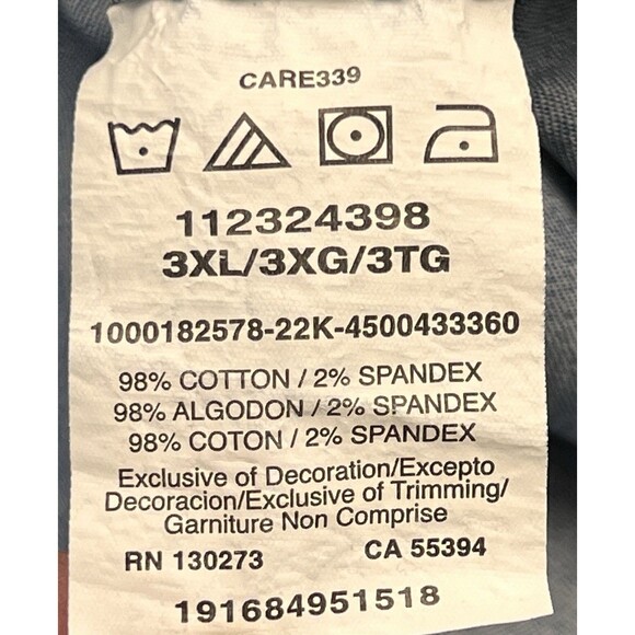 Wrangler Denim Shirt Mens 3XL Large Blue Cowboy Western Rodeo Ranch Horse - Picture 10 of 10